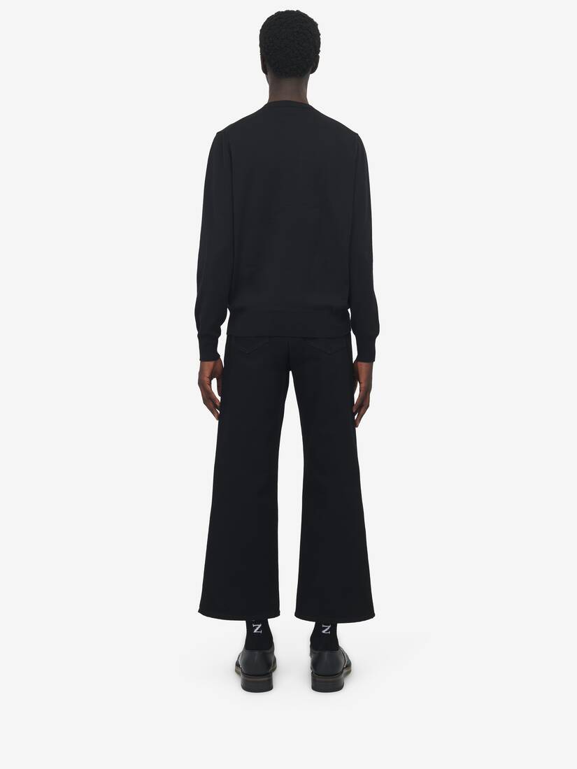 Maglione In Lana Merino Con Logo McQueen