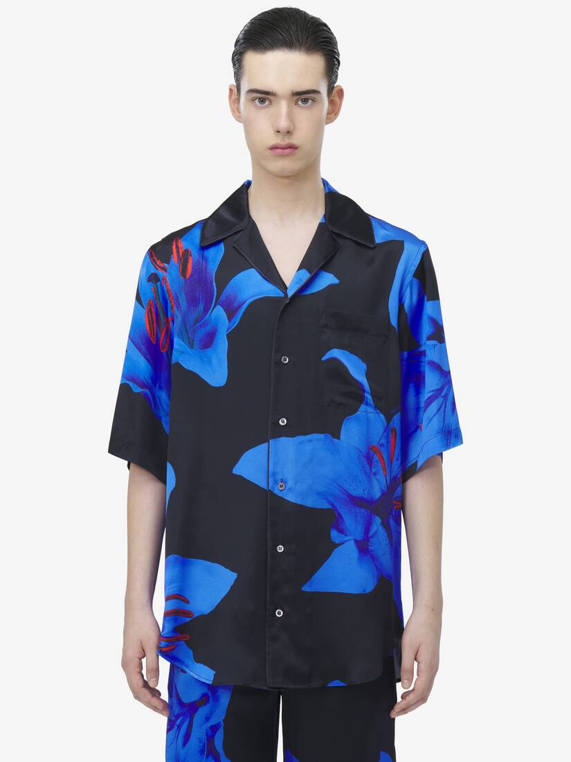 Blue Lily Hawaiian Shirt