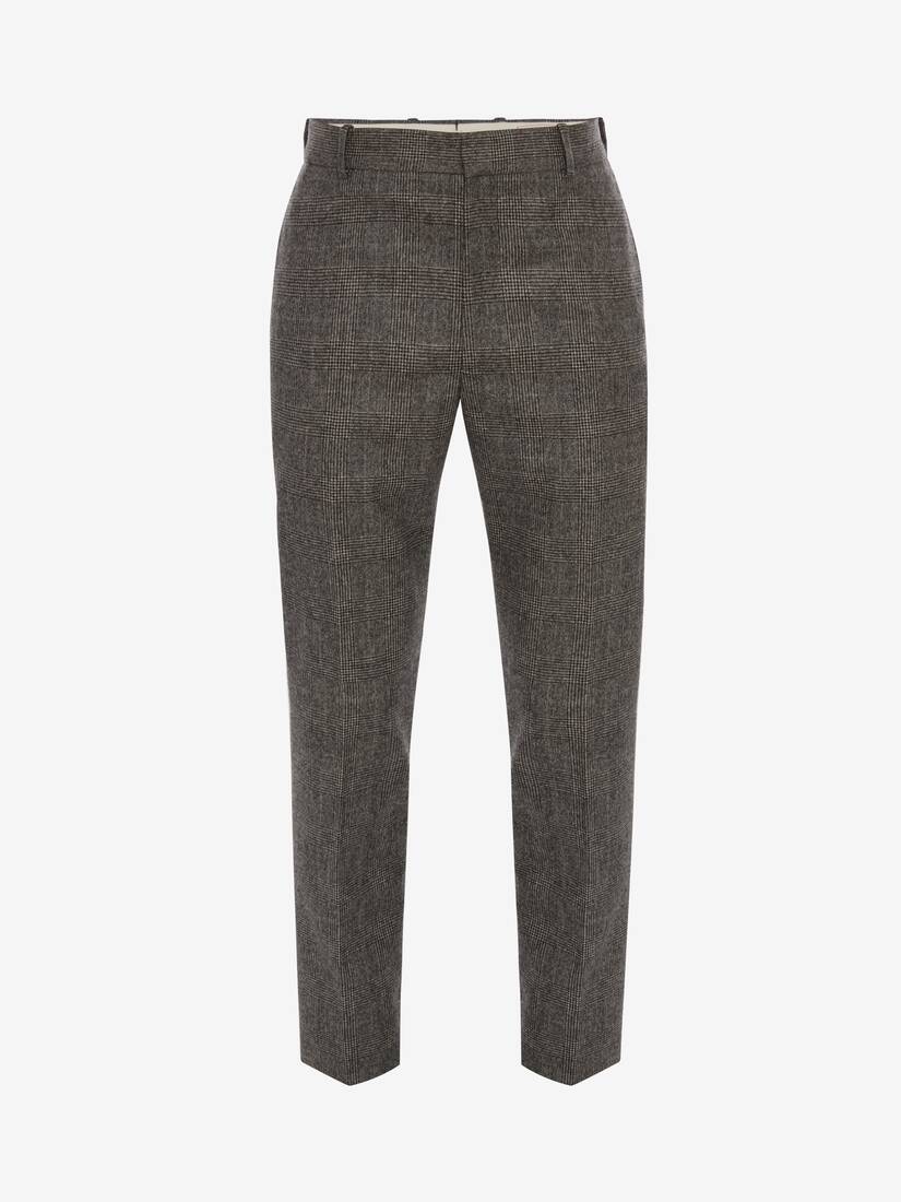 Prince of Wales Wool Flannel Trouser in 
