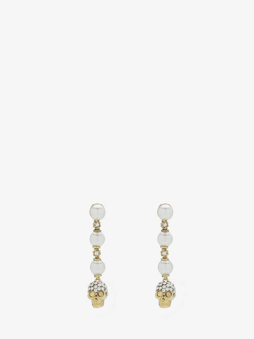 Skull and Pearl Earrings