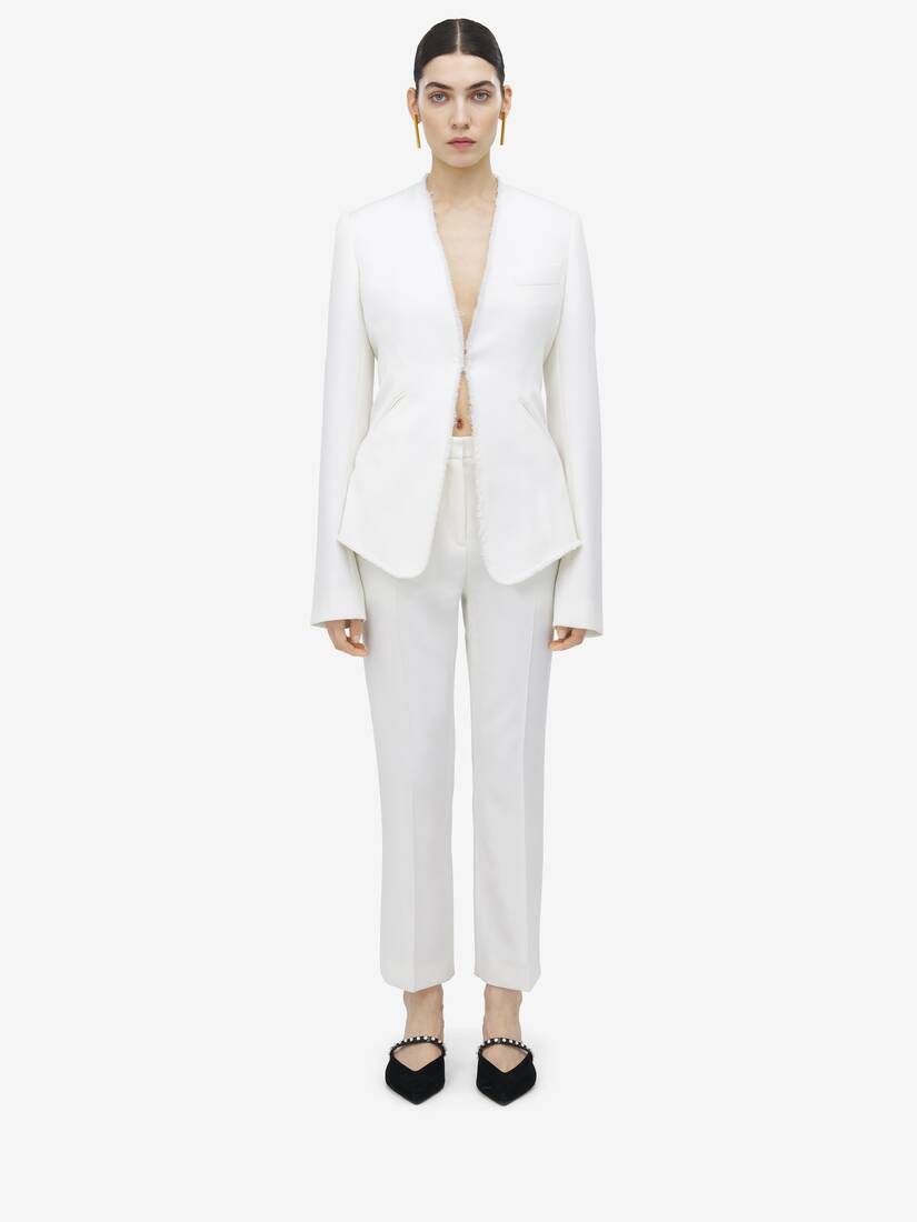 Veste de tailleur, à Bords Bruts