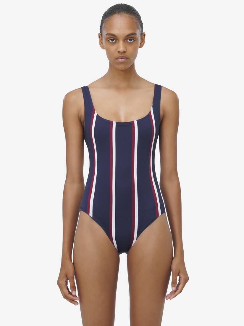 College Stripe Swimsuit