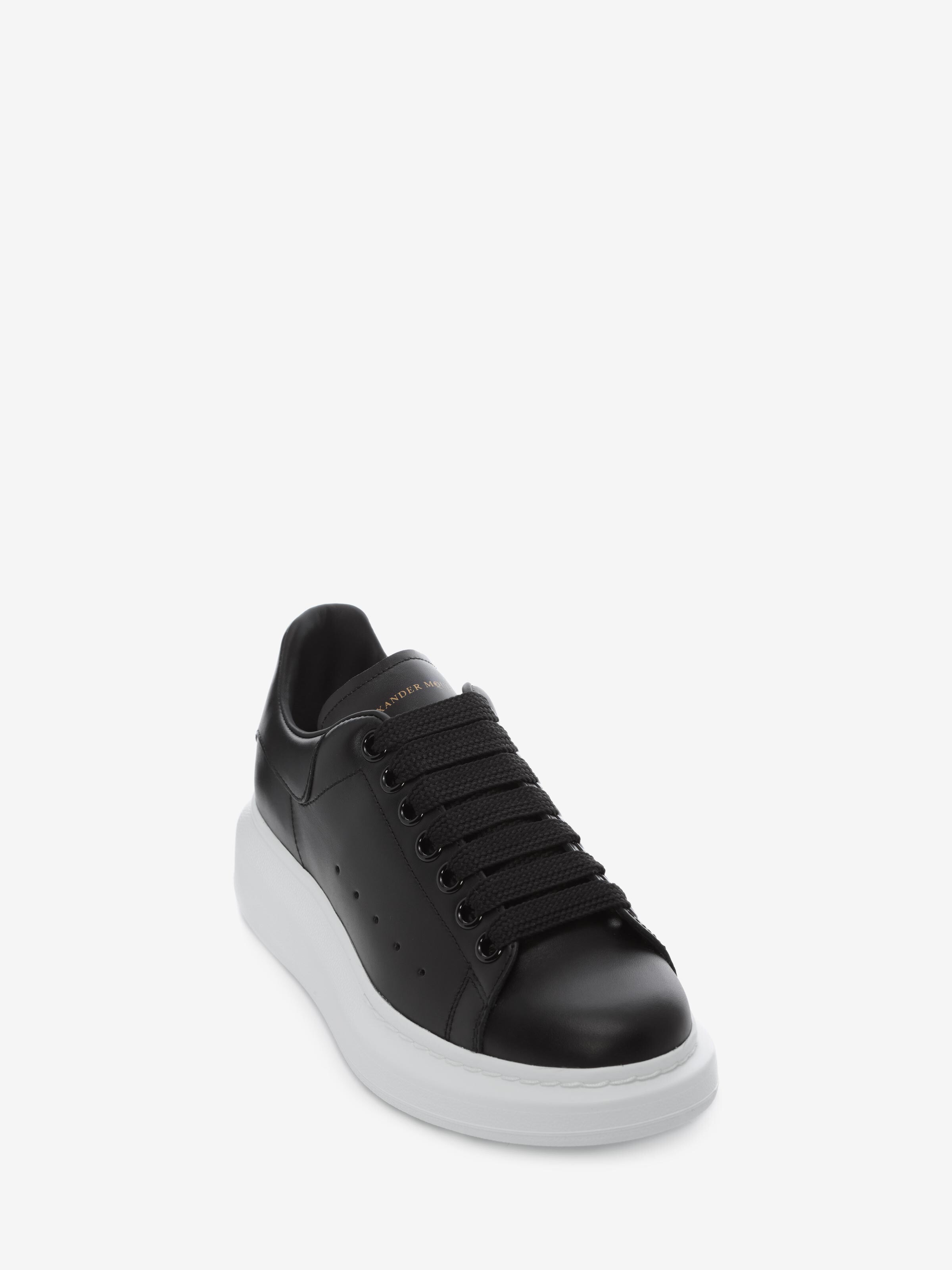 Women's Oversized Sneaker in Black in Calf Leather | Alexander McQueen - image 2