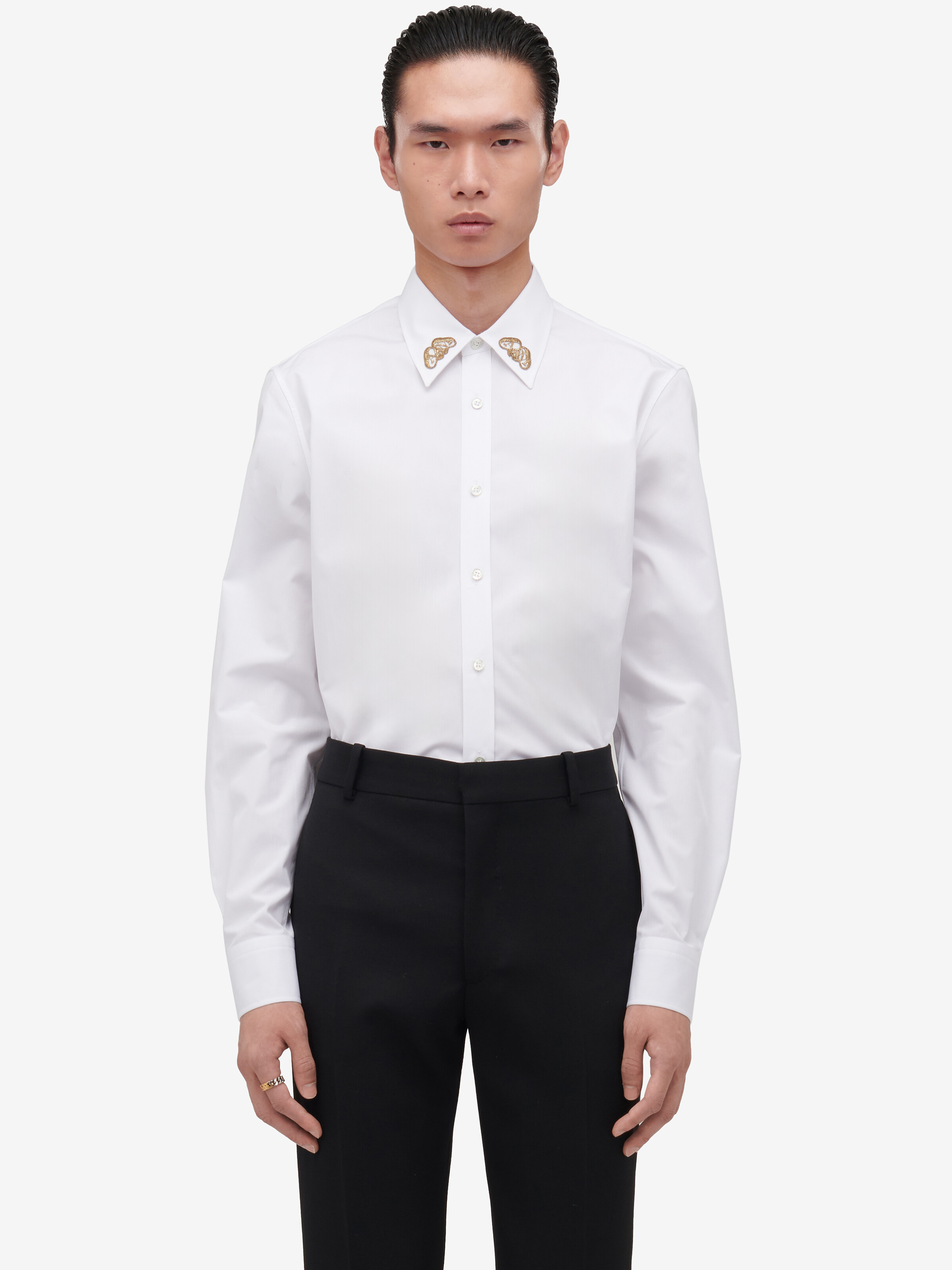 Embroidered Collar Shirt