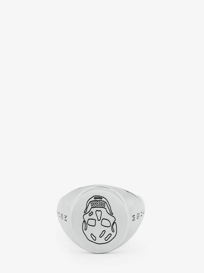 Anello con Sigillo Skull