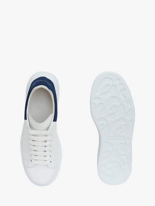 Oversized Sneaker in White/Paris Blue | Alexander McQueen US