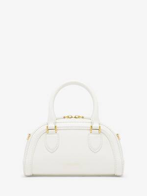 Women's Mini Birdee Boston Bag in White | Alexander McQueen US