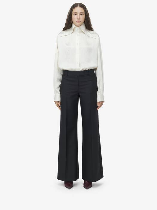 Women's Side Stripe Trousers in Black | Alexander McQueen US