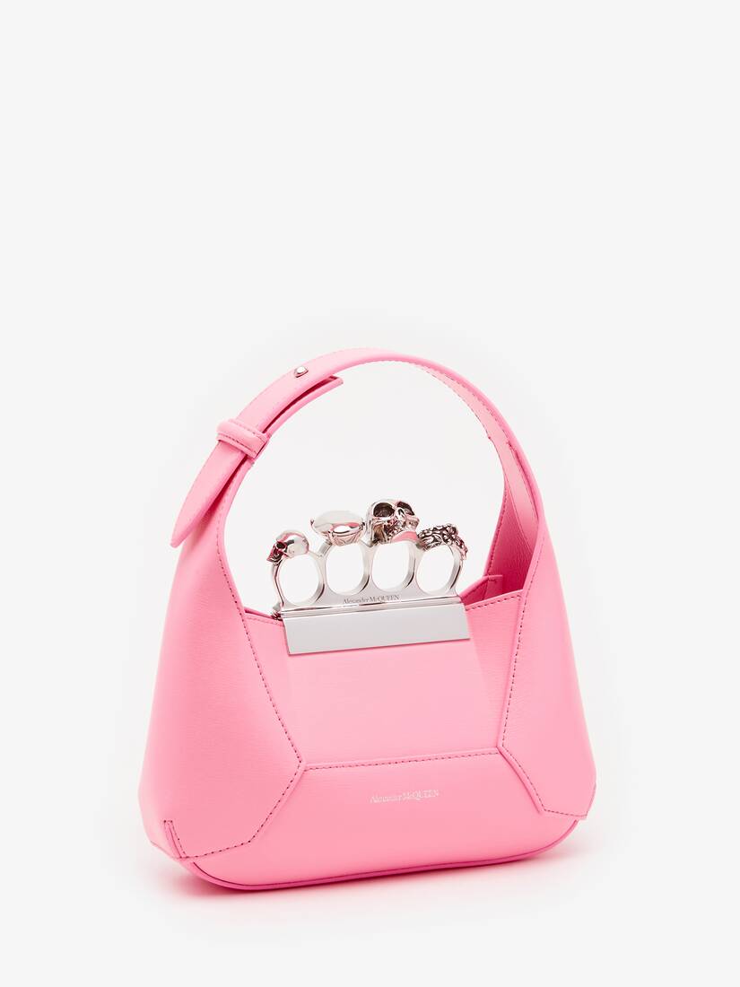 The Jewelled Hobo Mini Bag in Psychedelic Pink | Alexander McQueen US