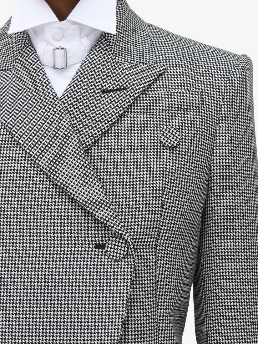 Houndstooth Cutaway Coat