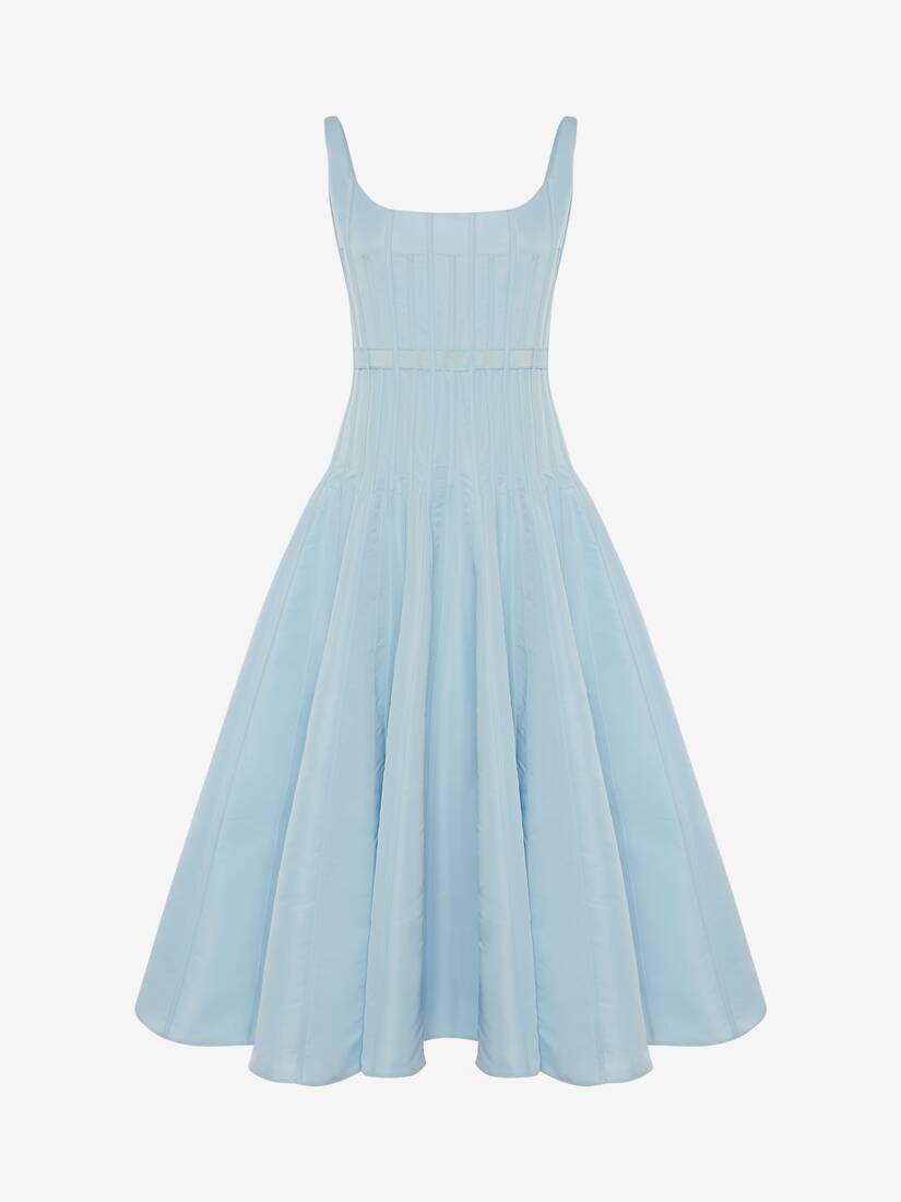 alexander mcqueen blue dress