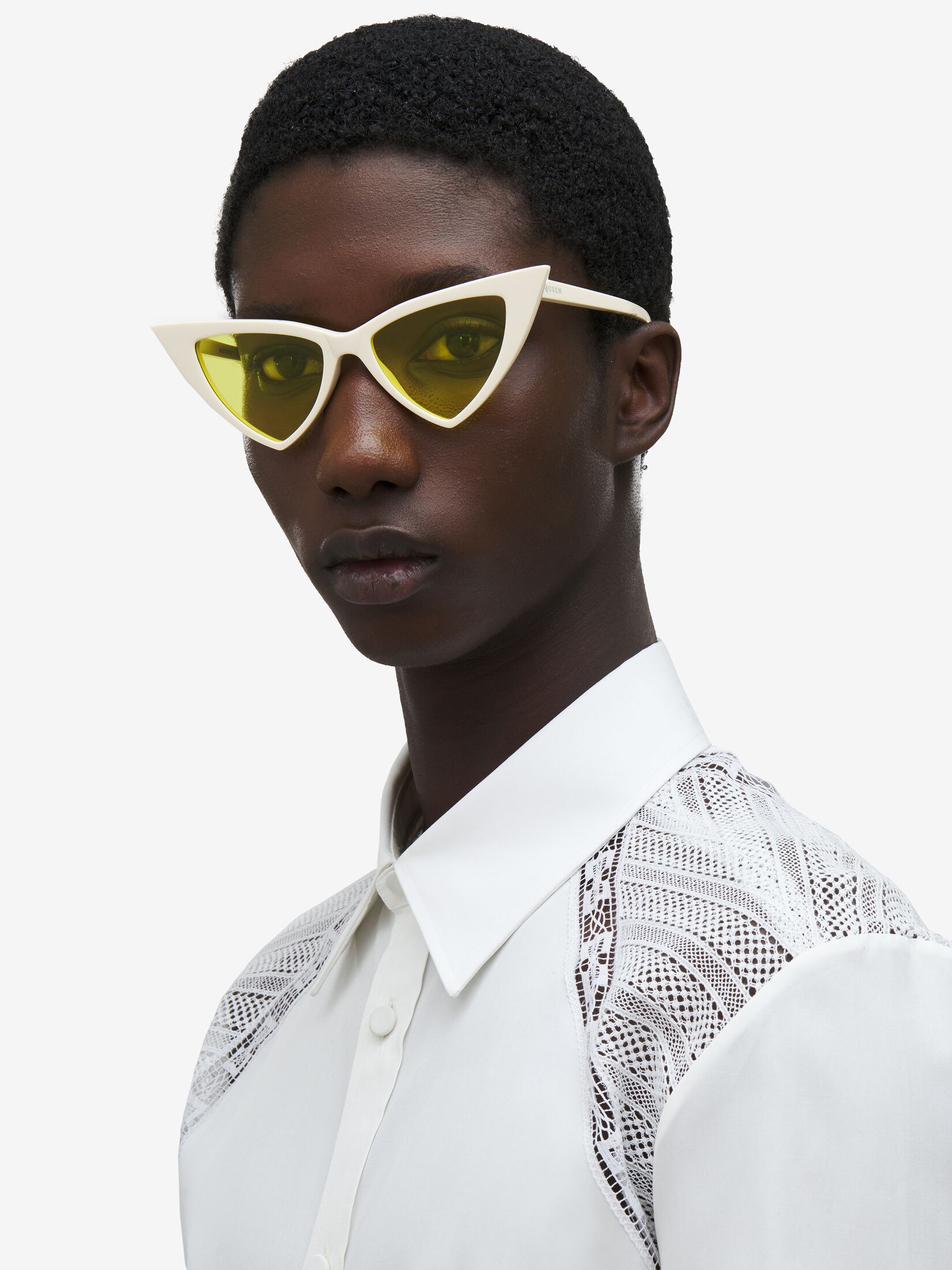 Alexander Mcqueen Women Black Acetate Sunglasses