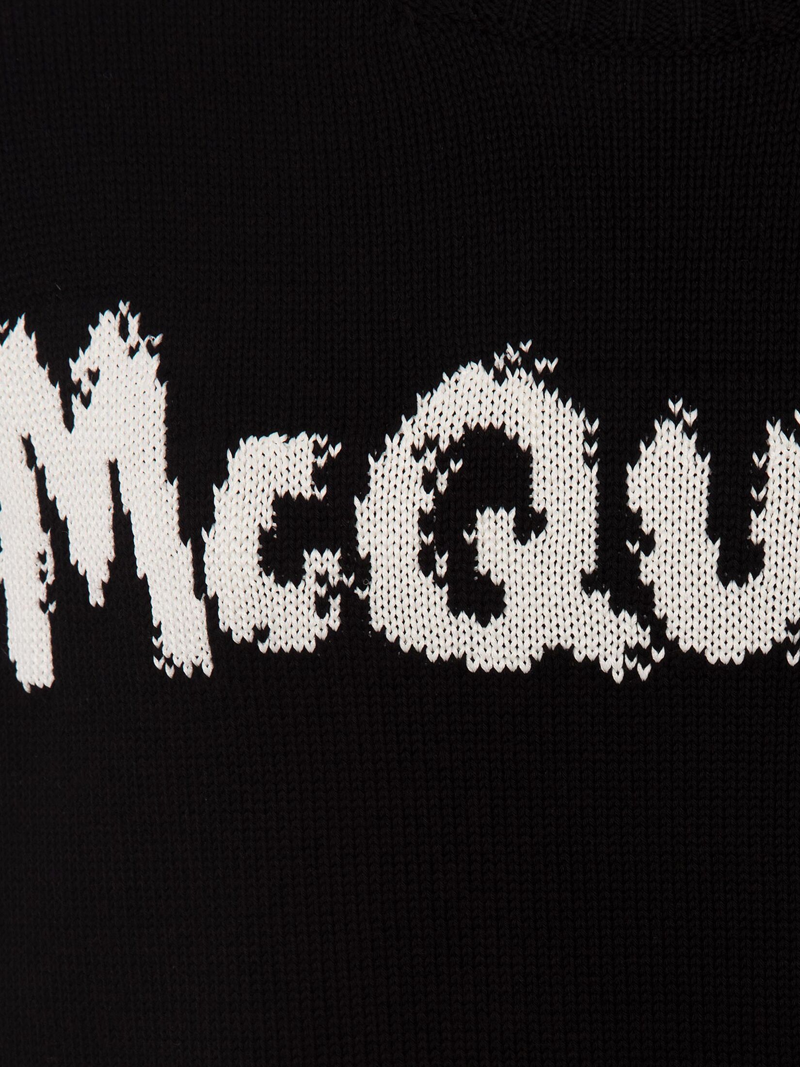 Alexander McQueen AMQ GRAFFITI LOGO NECK PDD CT BLK - Black