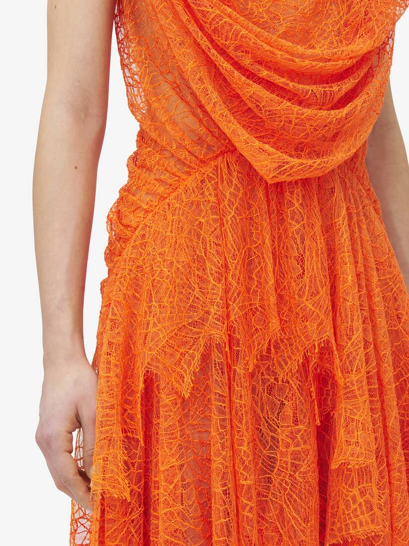 Cobweb Lace Asymmetric Dress