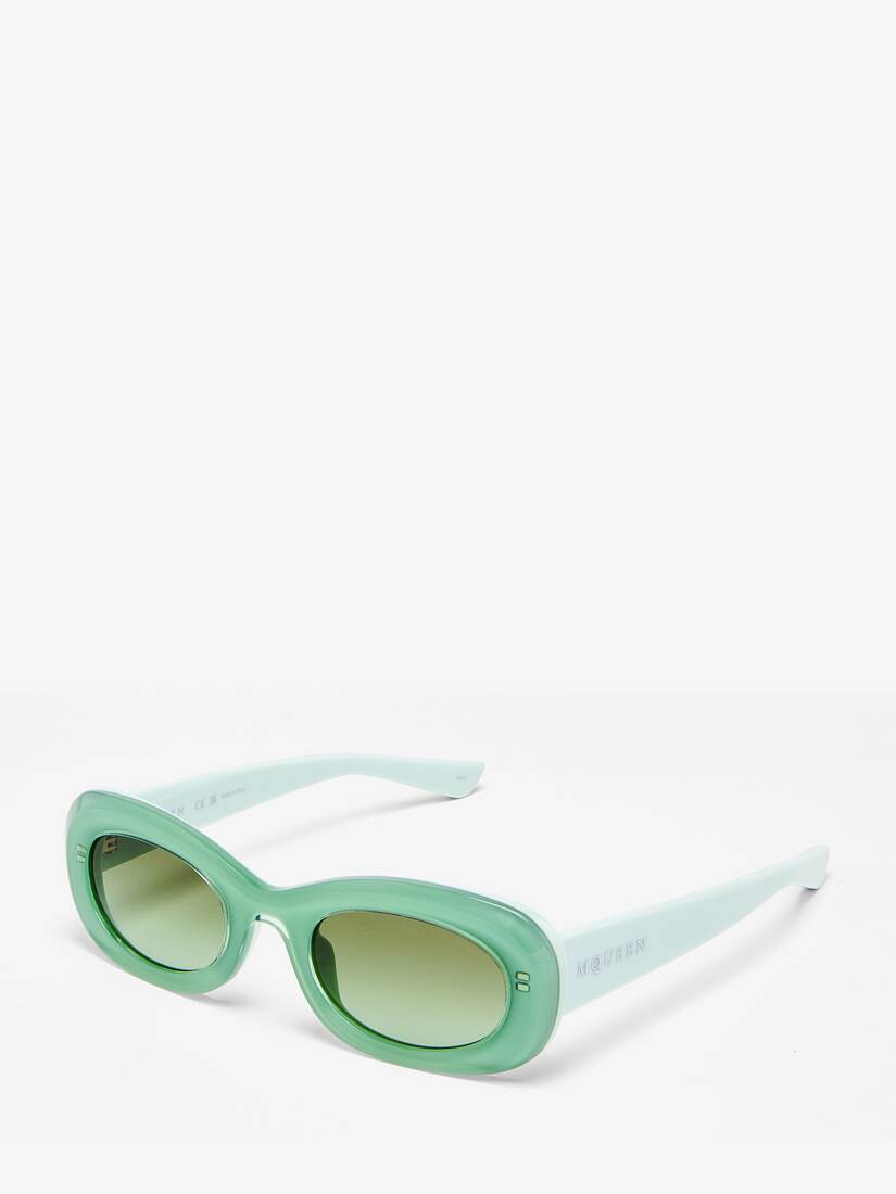 McQueen Logo Oval Sunglasses