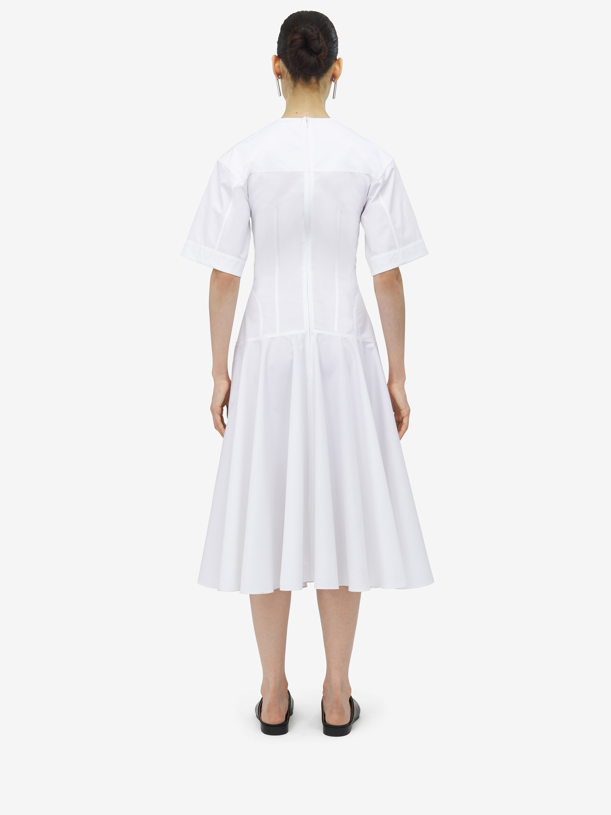 Cotton Poplin Midi Dress