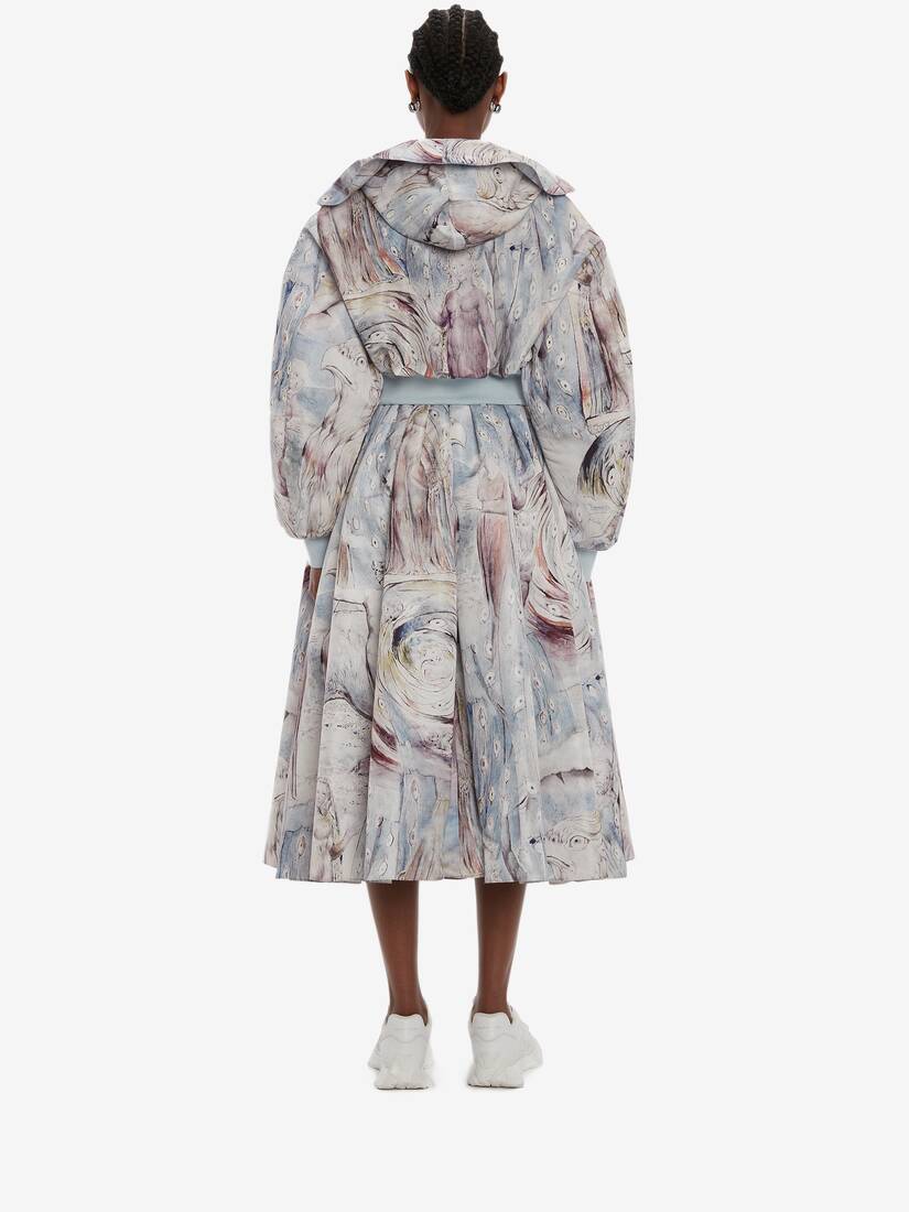 William Blake Dante Print Hooded Bomber
