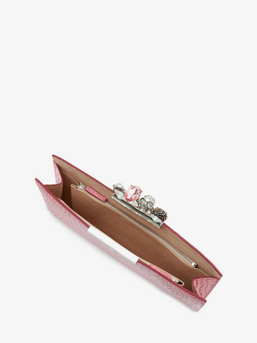 Skull Four-Ring Flat Pouch