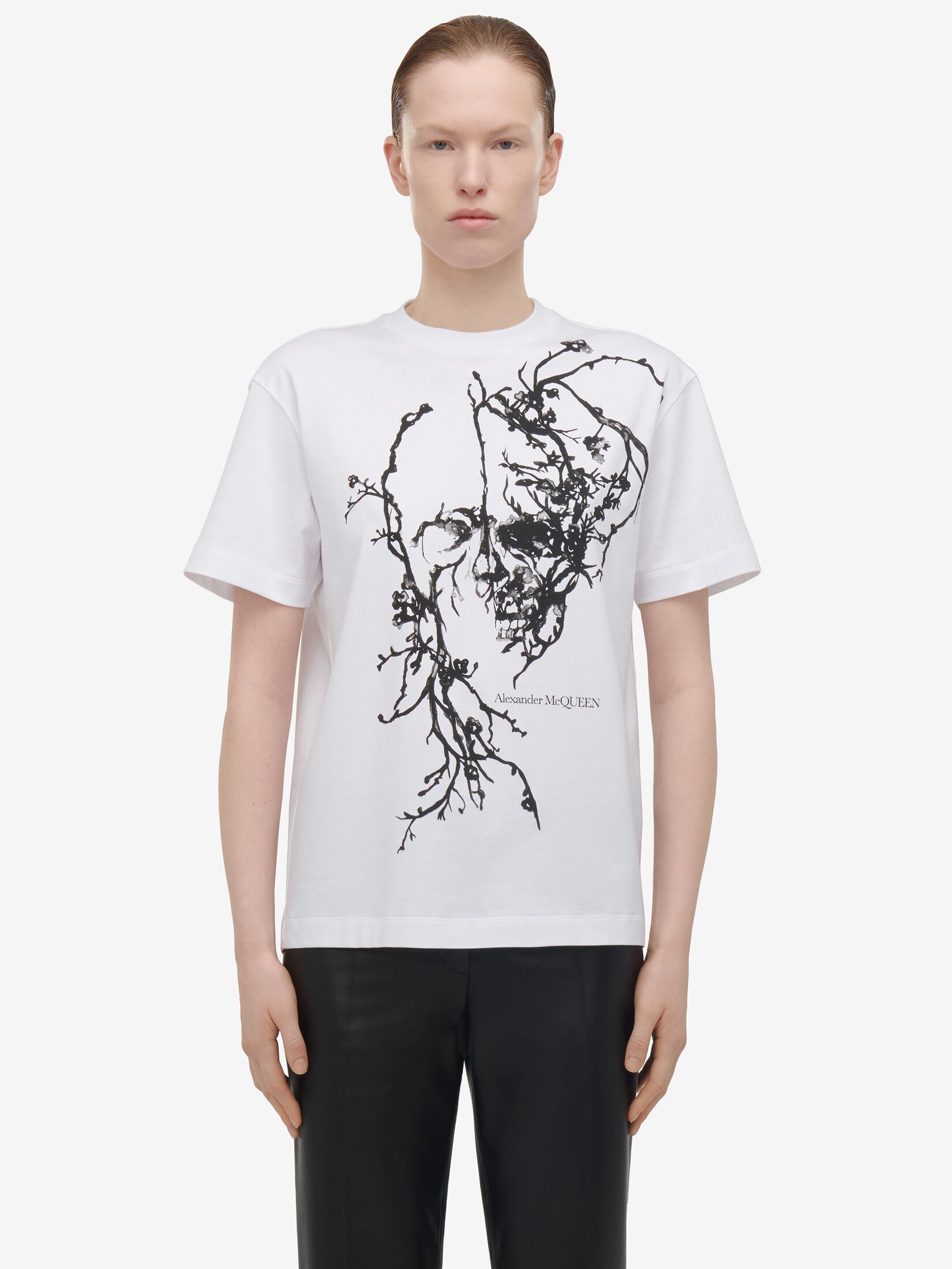 Cherry Blossom Skull Oversized T-shirt