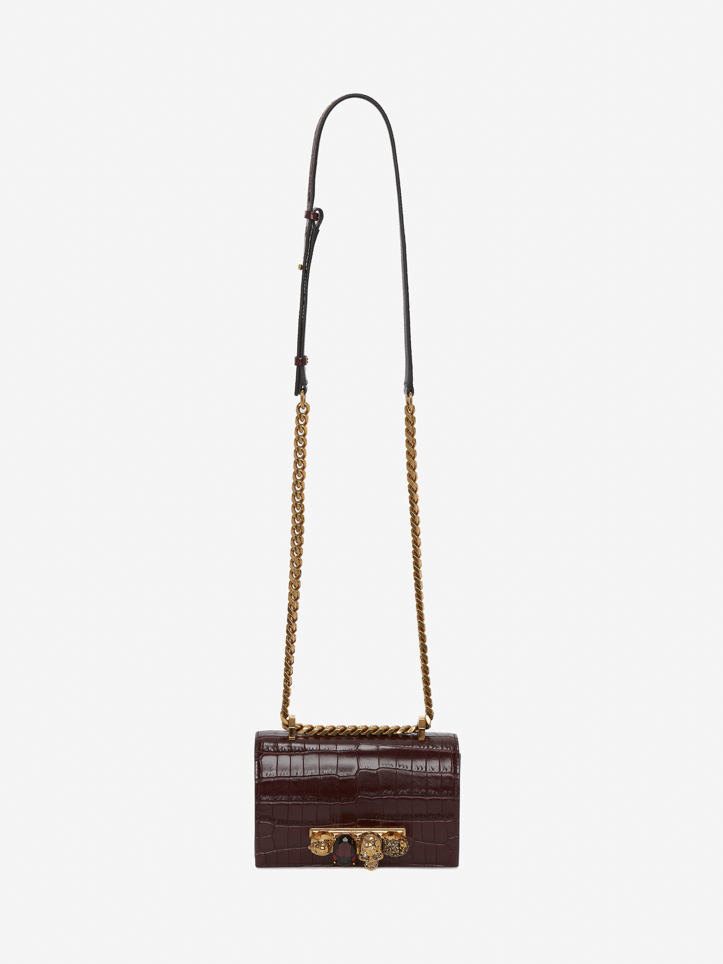 Women's Mini Jewelled Satchel in Madder in Calf Leather | Alexander McQueen - image 5