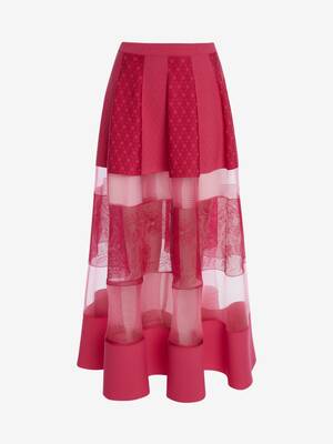 Panelled Knit Midi Skirt