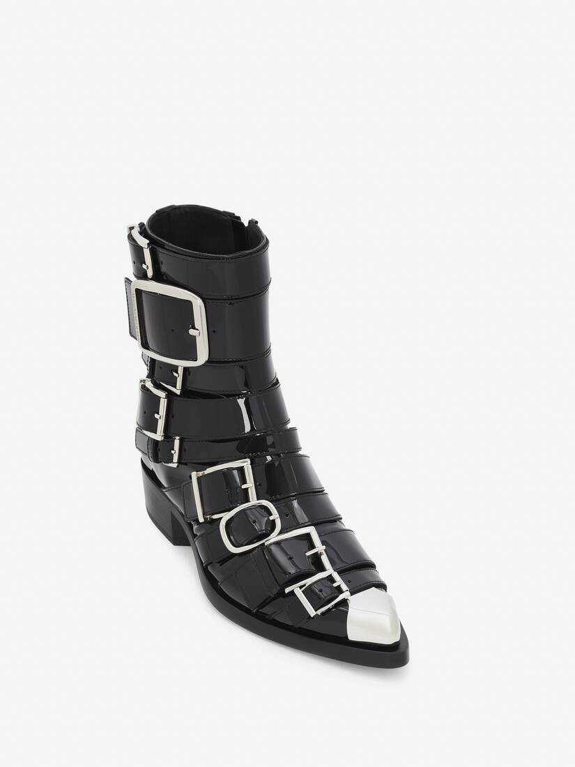 Punk buckle boot