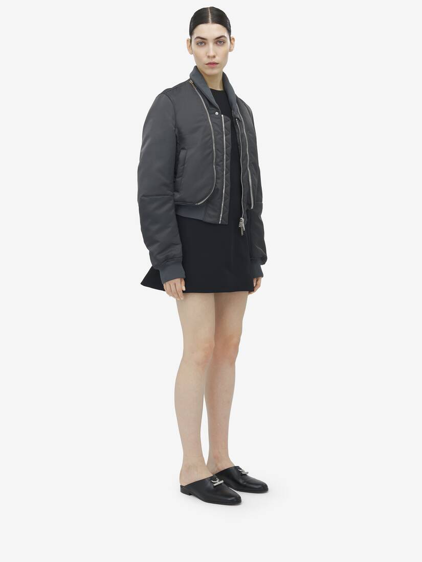 Zip Detail Bomber Jacket