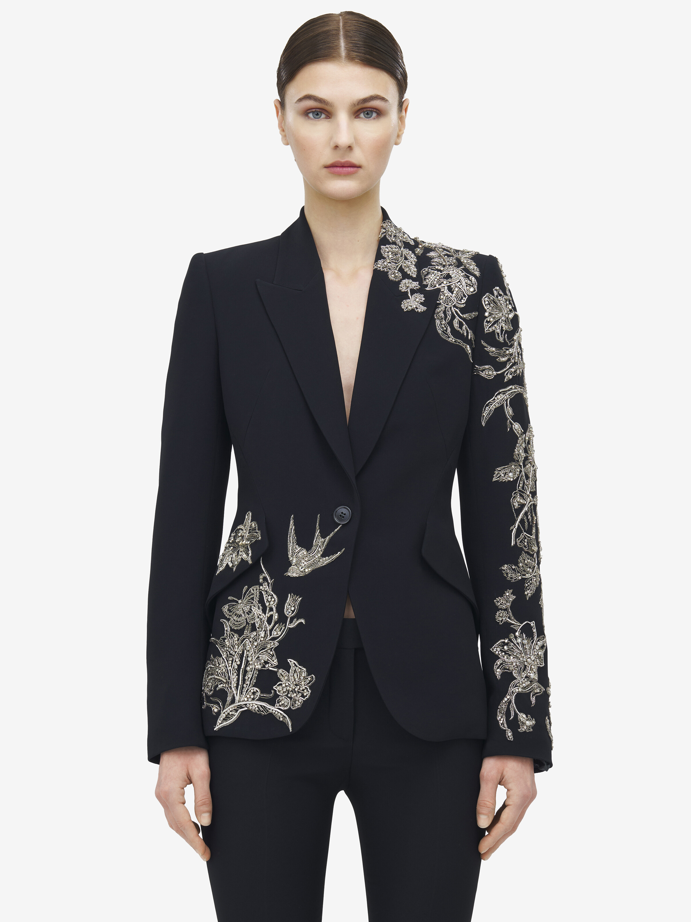 Silver Tattoo Embroidery Jacket