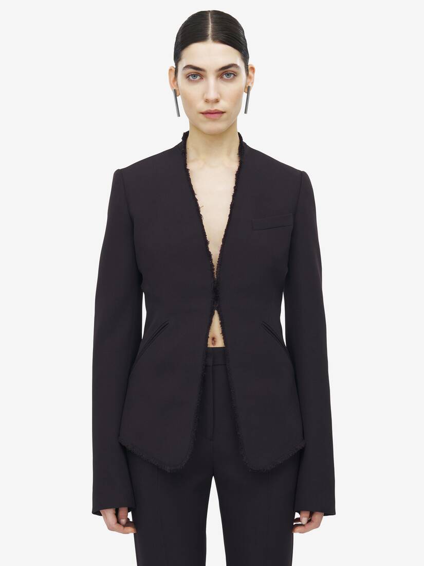 Veste de tailleur, à Bords Bruts
