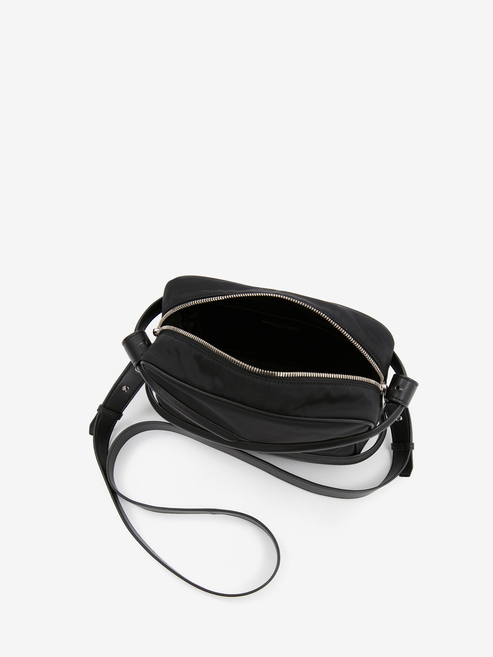 The Harness camera bag in Black | Alexander McQueen GB