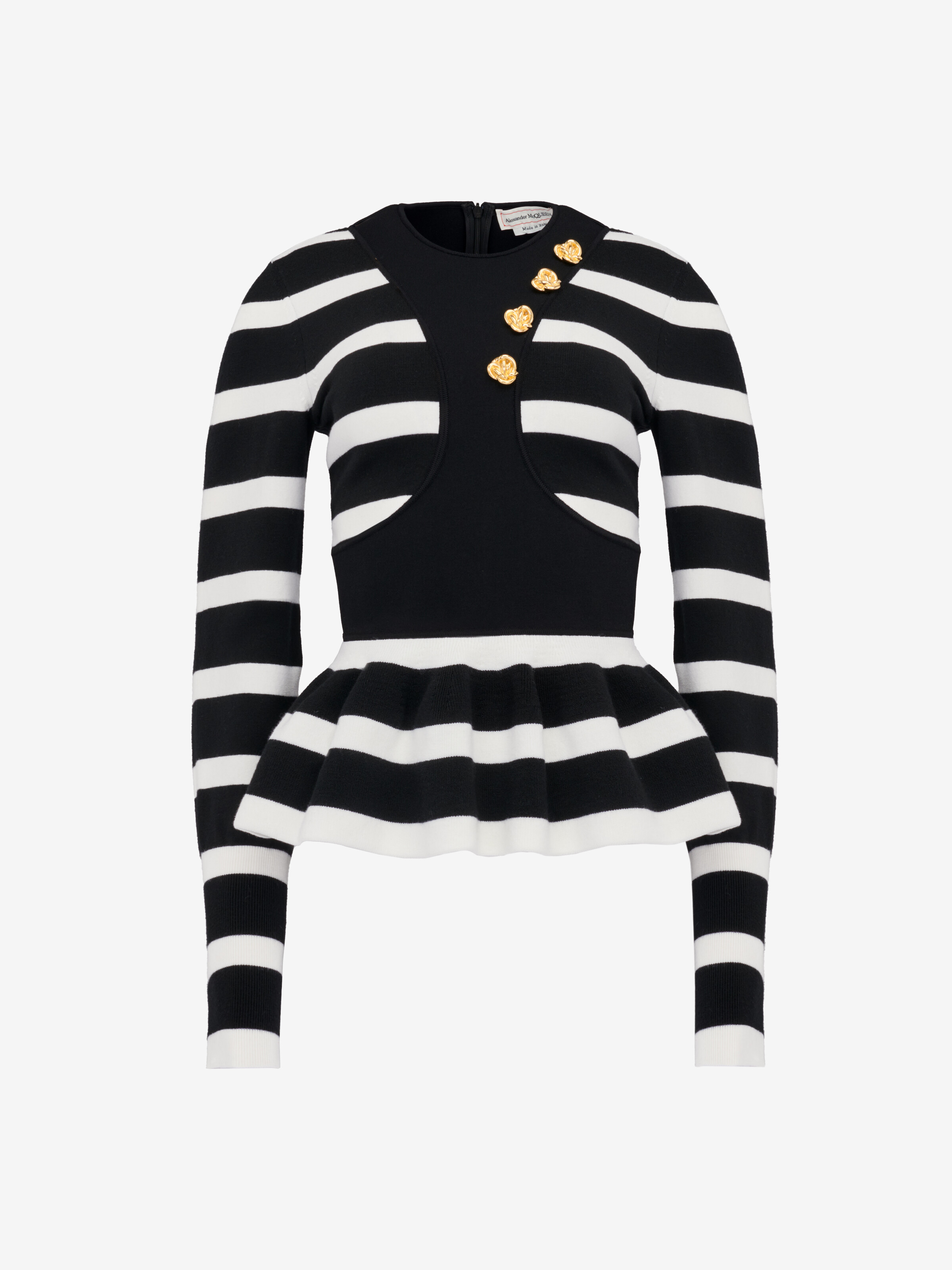 Striped Peplum Jumper