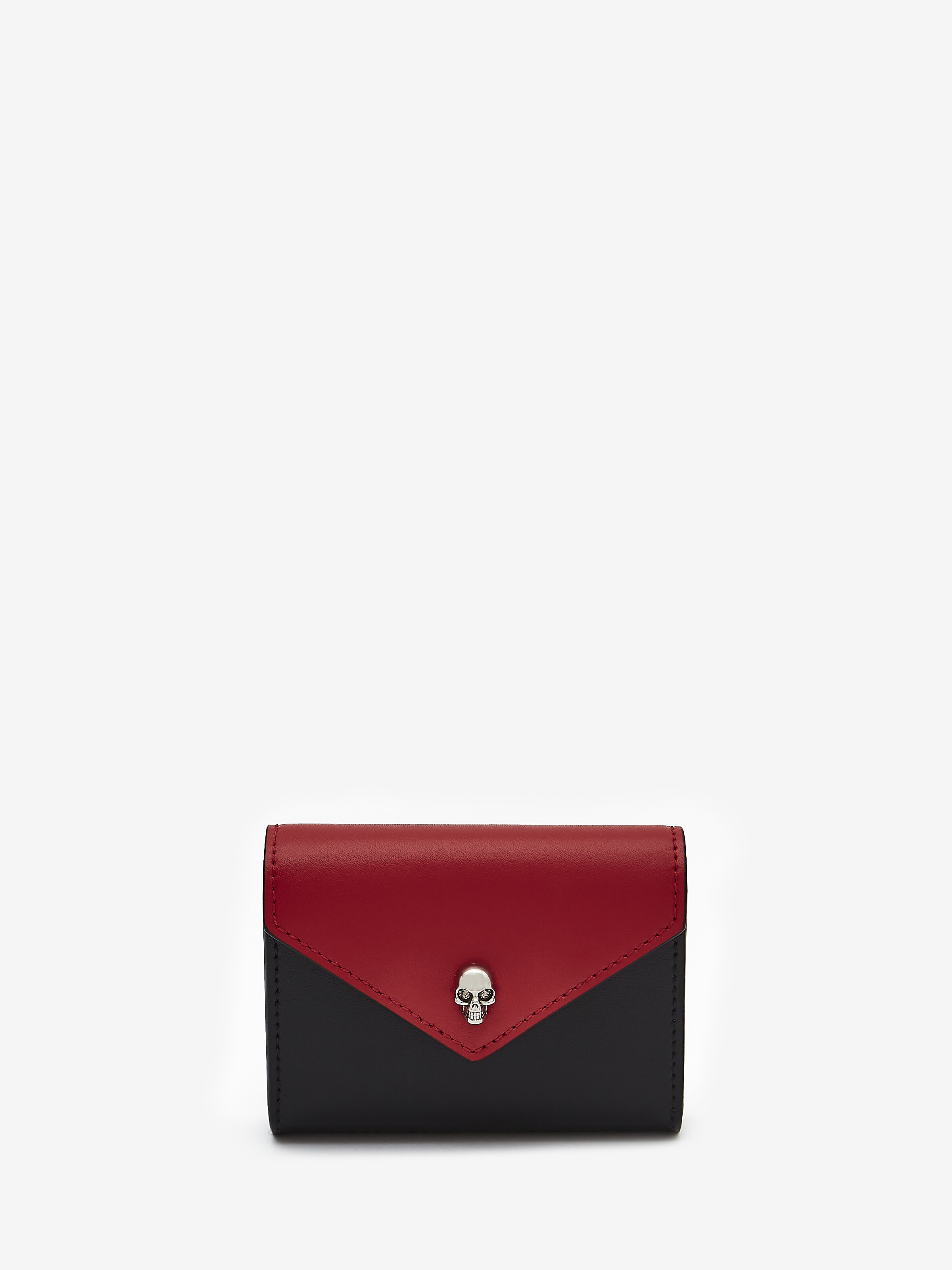 Alexander Mcqueen Skull Leather Playing Card Holder In Multicolour
