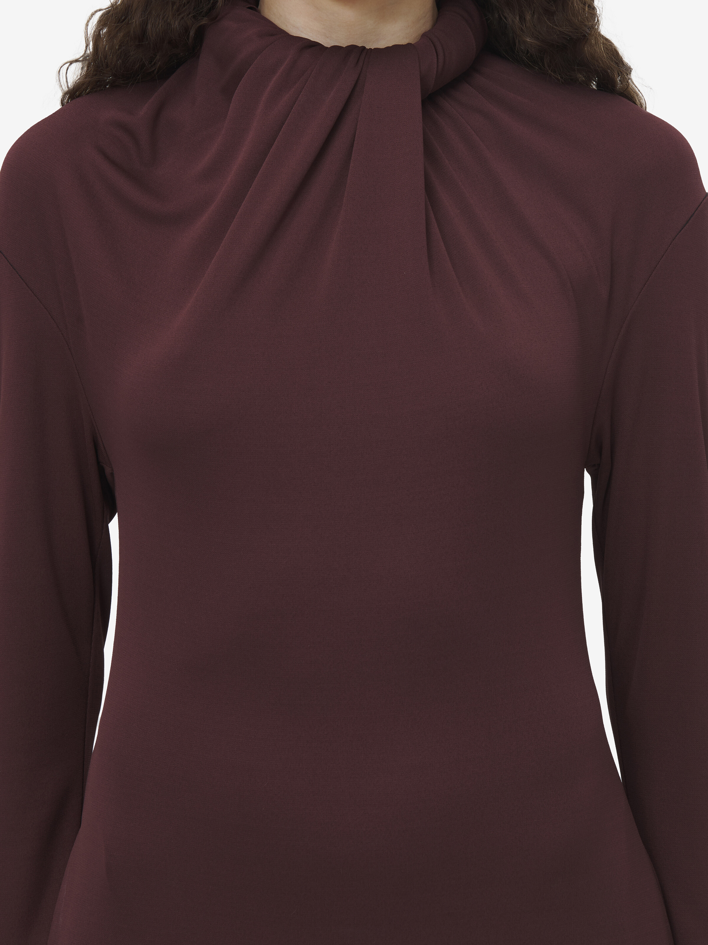 Draped Neckline Dress