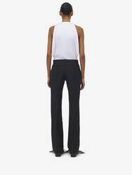 Pinstripe Bootcut Trousers