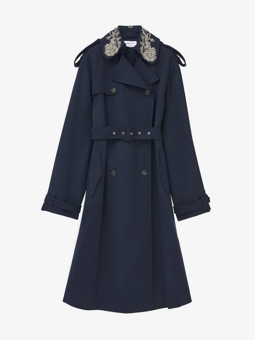 Oversized Lapel Deconstructed Trench Coat