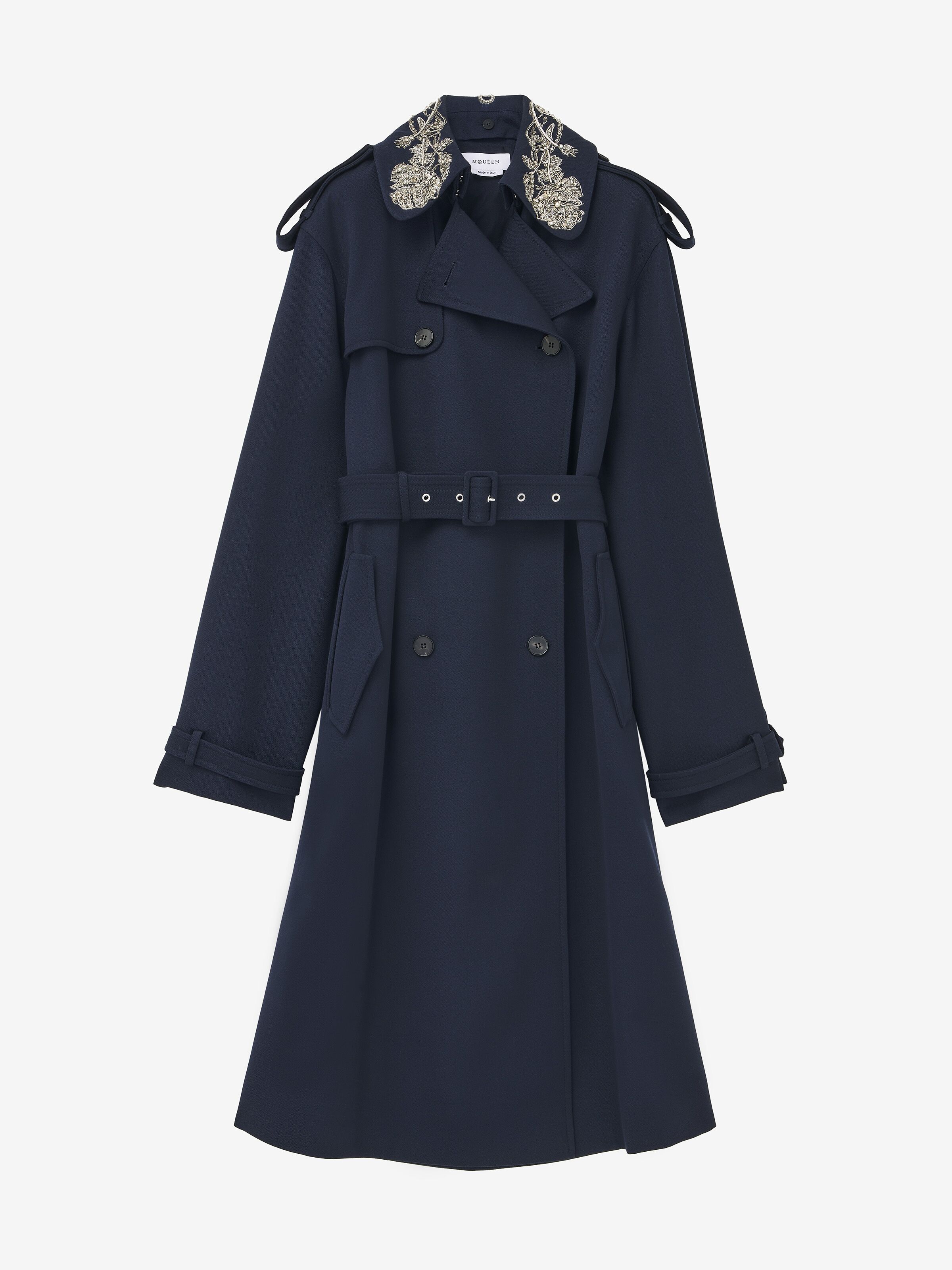 Oversized Lapel Deconstructed Trench Coat