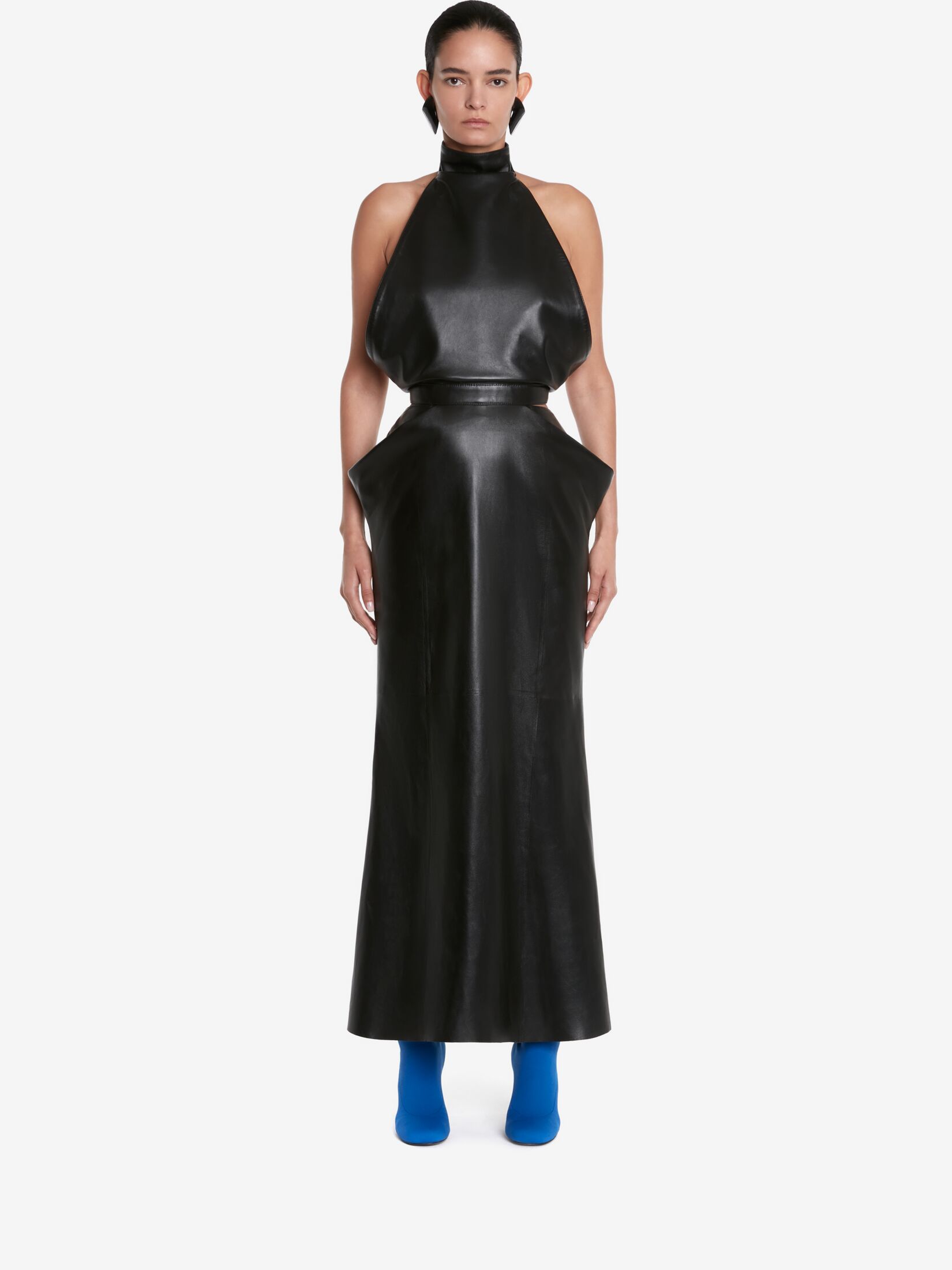 Leather Halterneck Dress