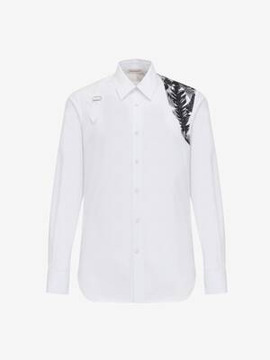 Alexander McQueen Men's Logo Tape Harness Polo Shirt