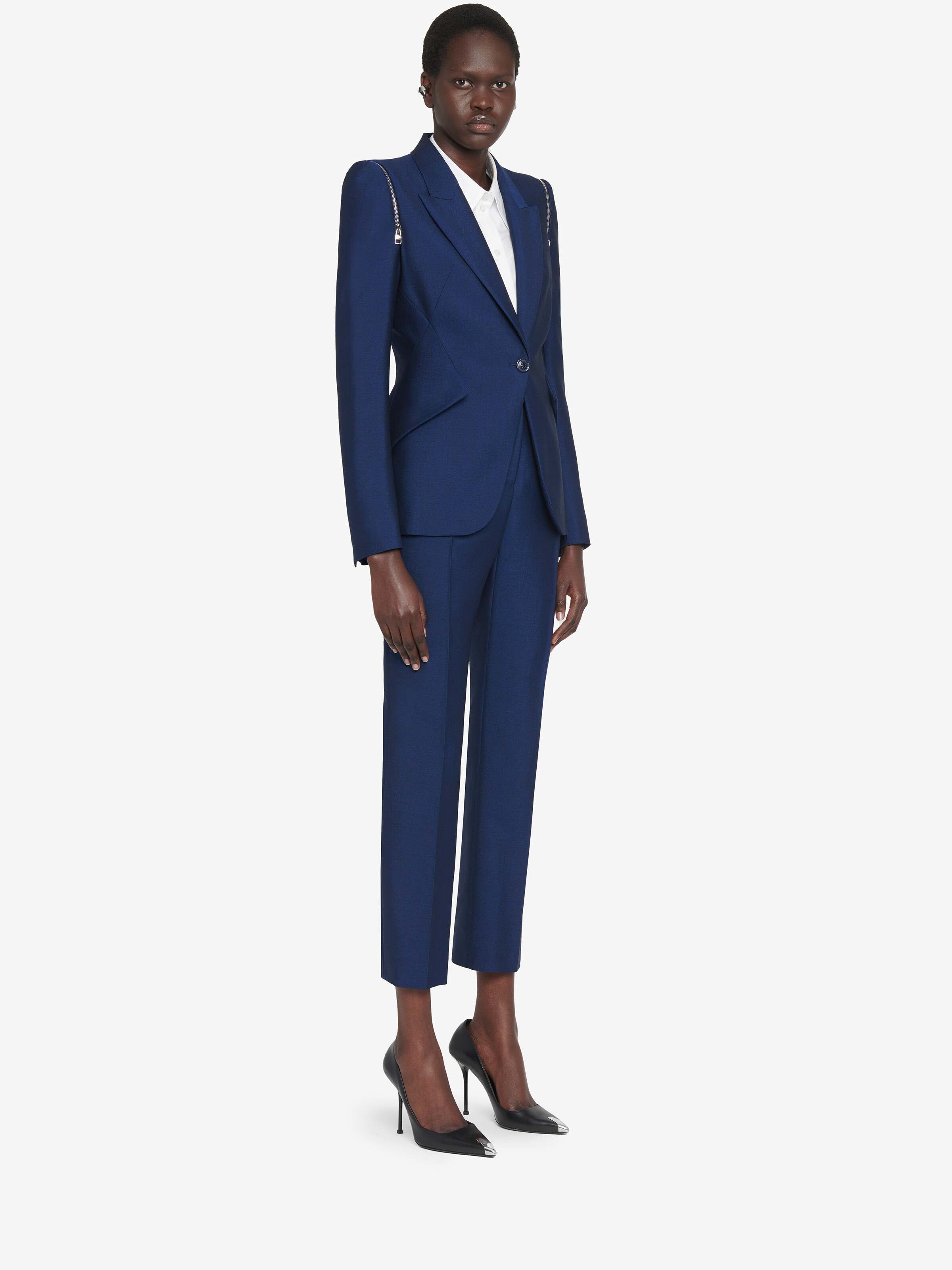 High-waisted Cigarette Trousers