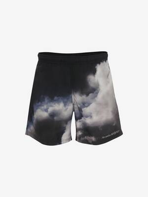 Engineered Storm Sky Print Swim Shorts