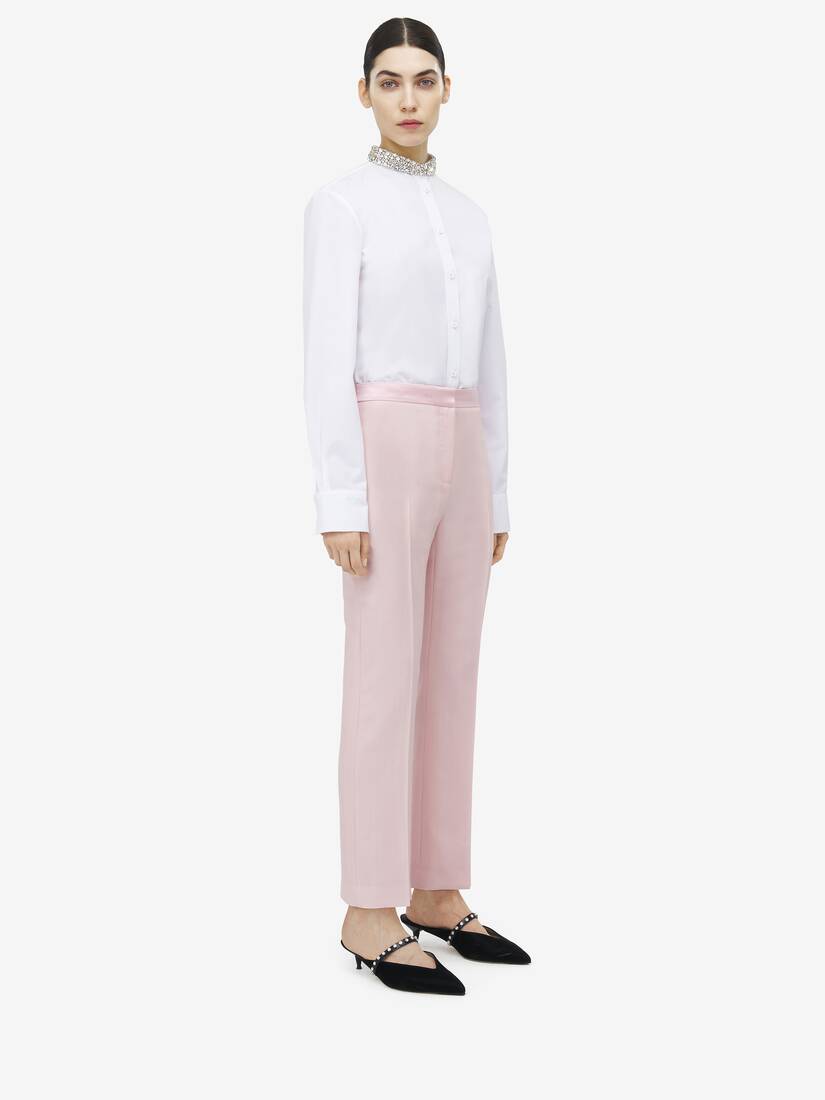 Wool Mohair Cigarette Trousers