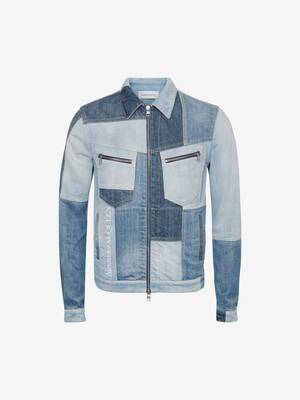 Giacca in denim con patchwork
