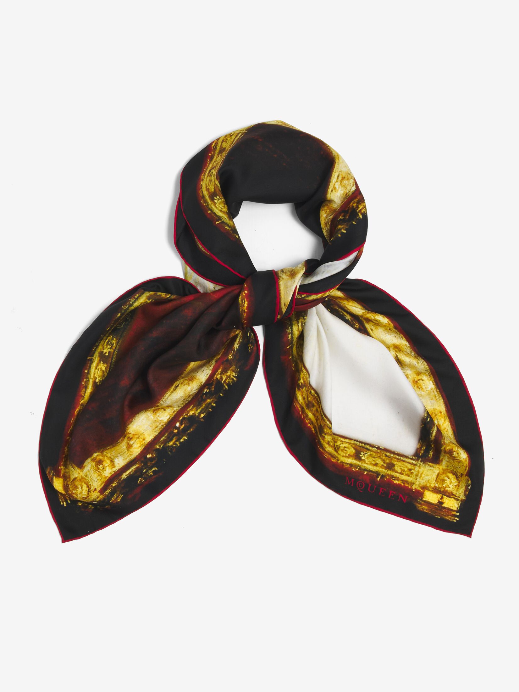 Alexander Mcqueen Women Printed Twill Foulard main image 1