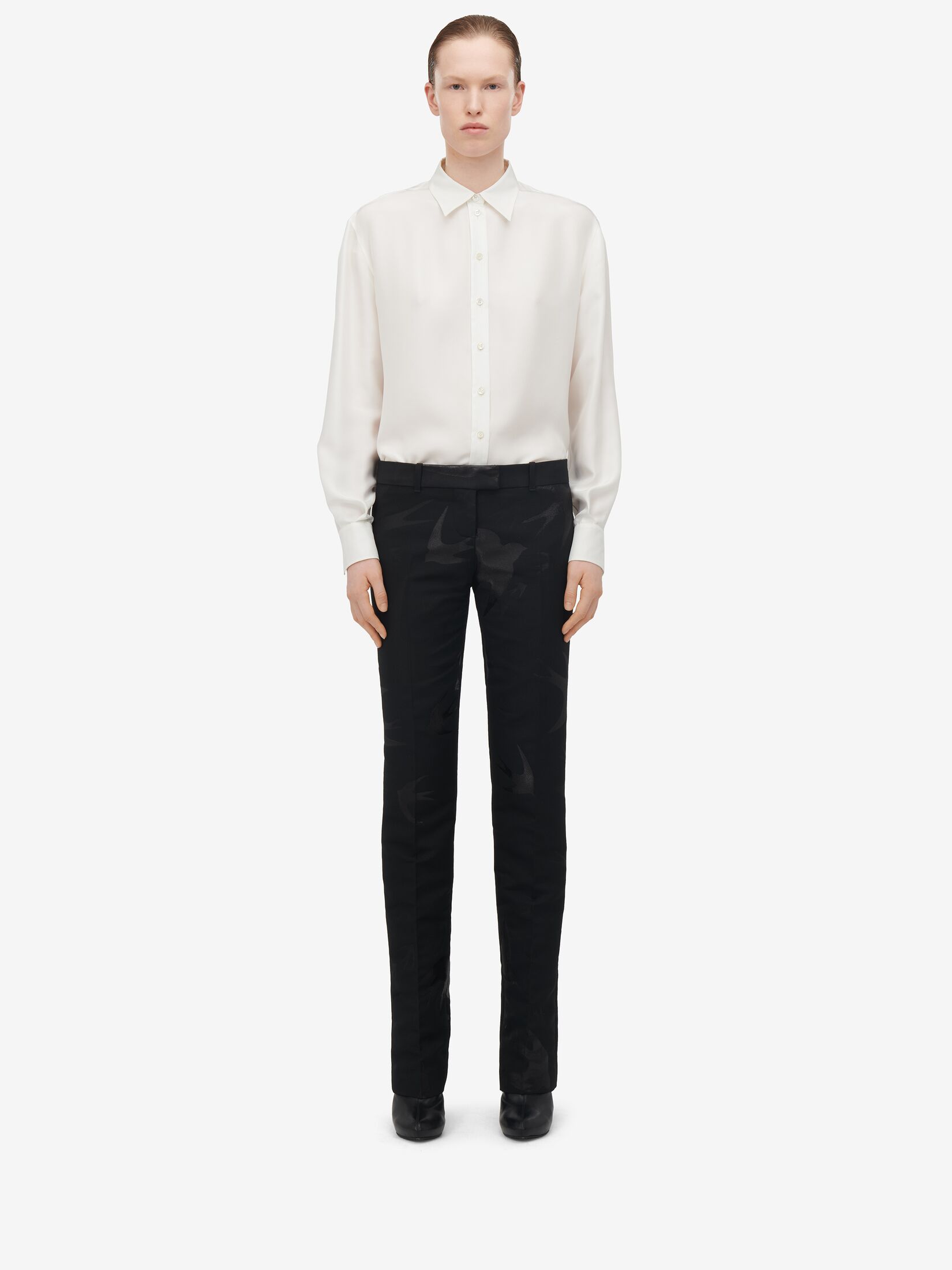 Low-waisted Cigarette Trousers