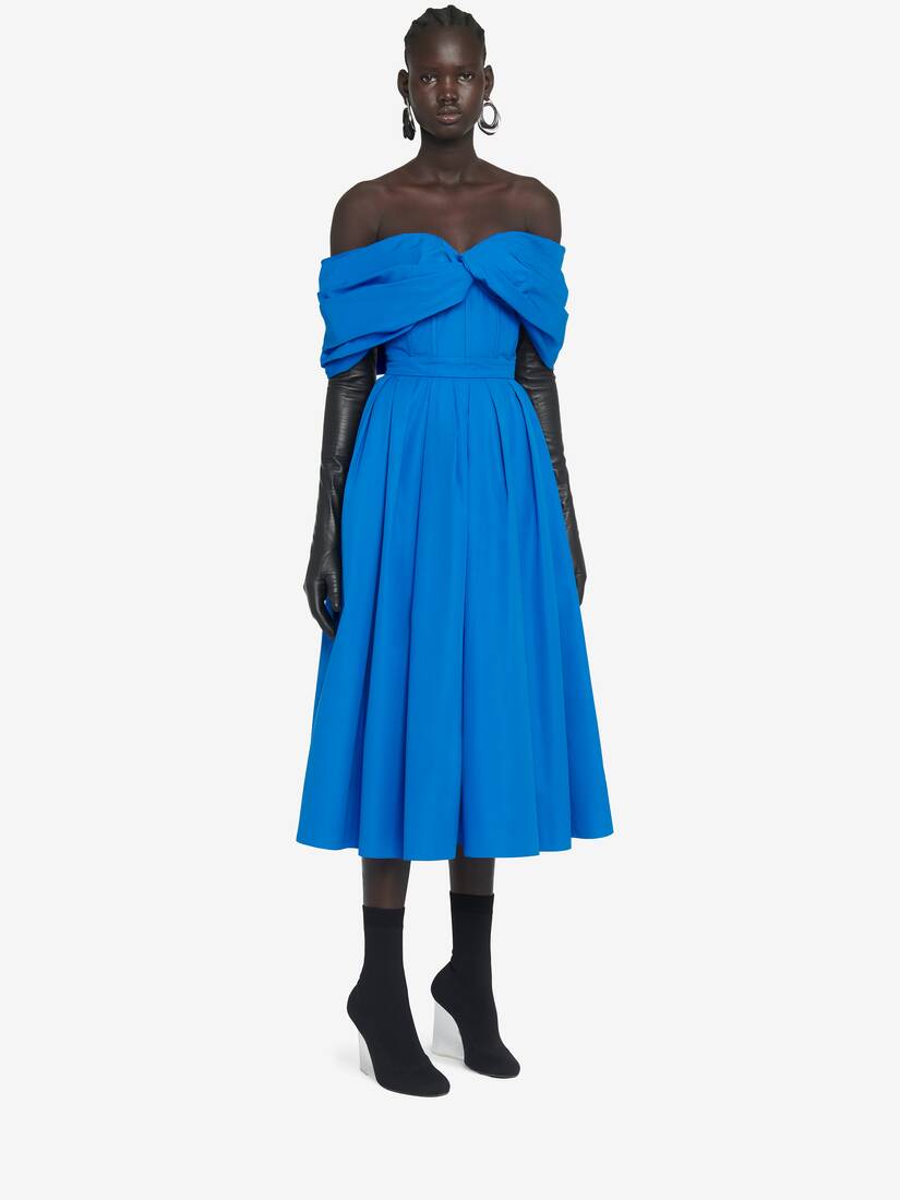 Off-shoulder Midi Dress​