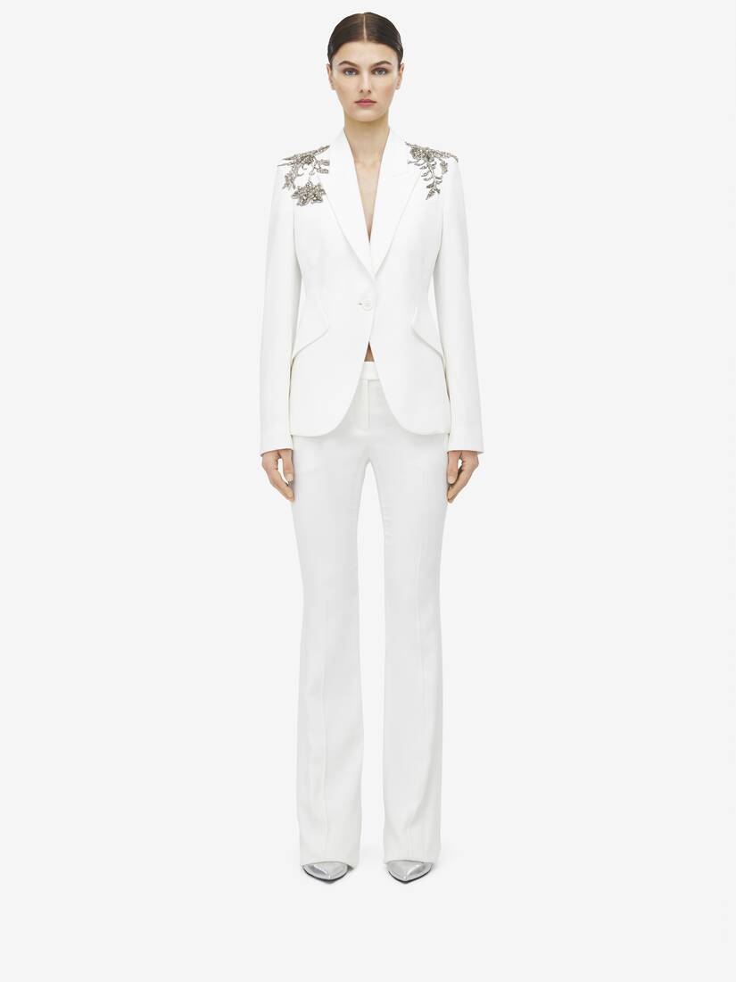Silver Tattoo Peak Shoulder Jacket