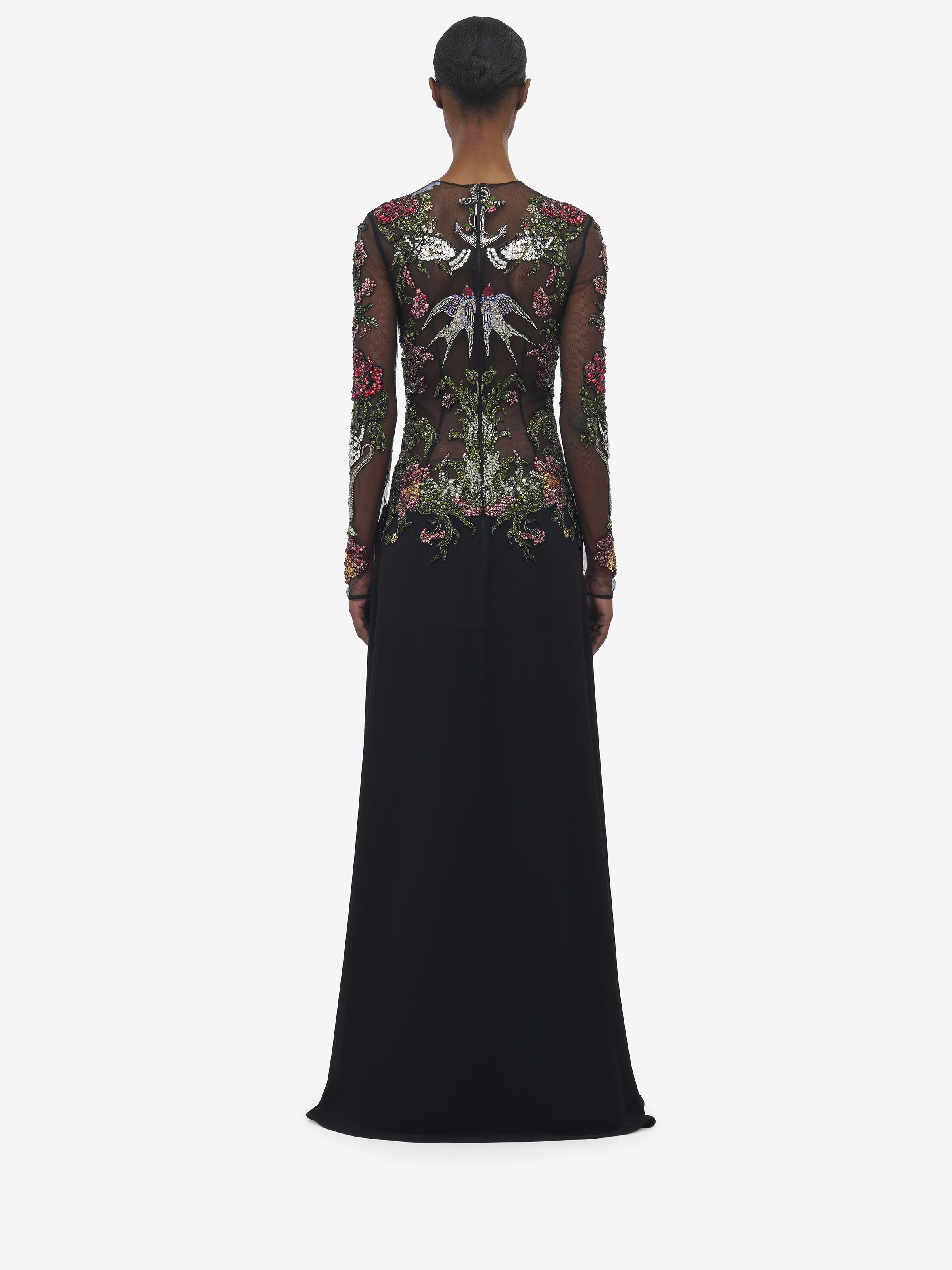 Robe de soirée, avec broderie Tattoo