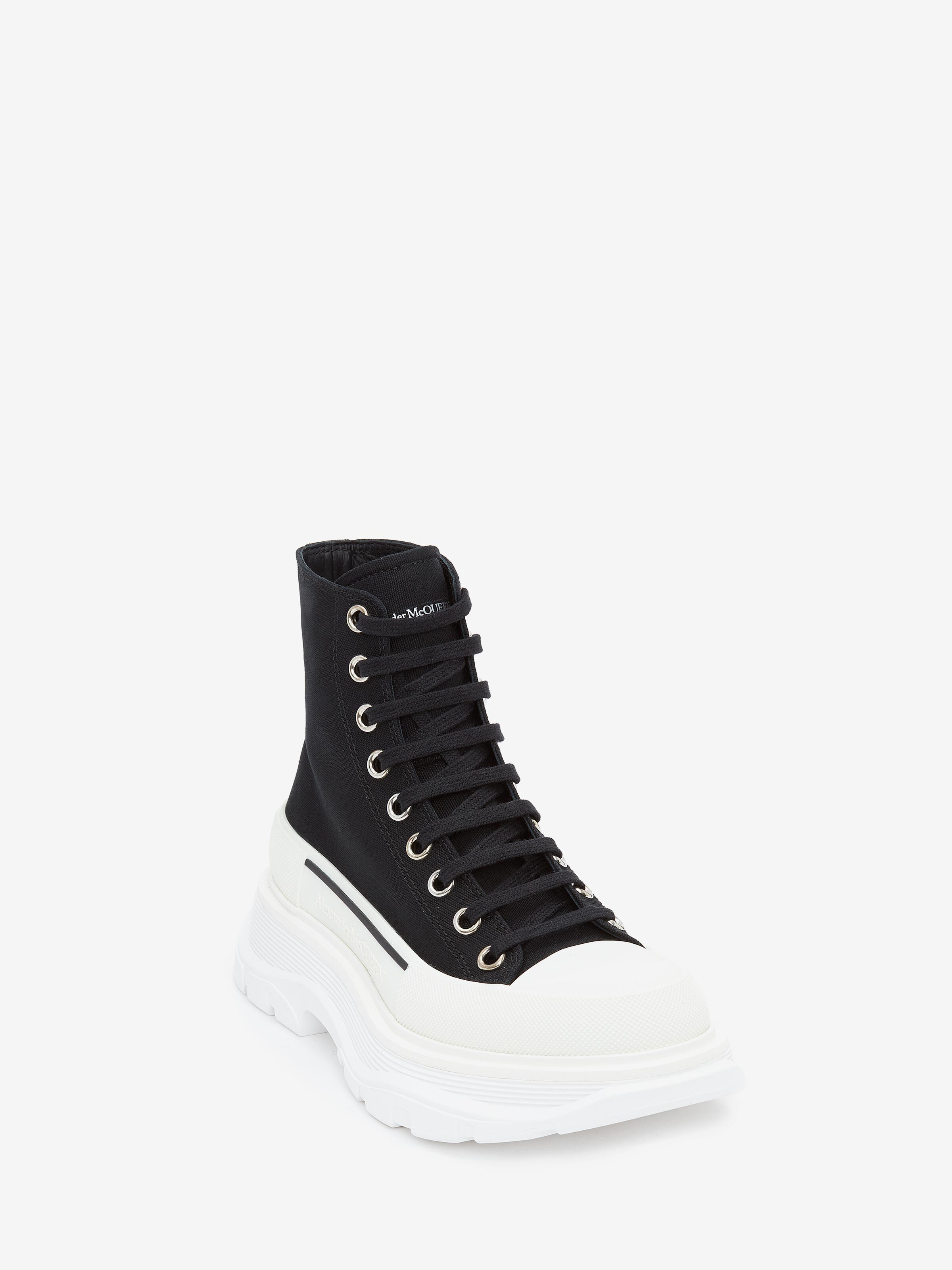 Bottines Tread Slick pour Femme en Noir in Coton | Alexander McQueen - image 2