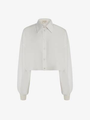 Cropped Cocoon Sleeve Shirt