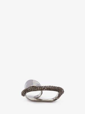 Pave Sculptural Double Ring